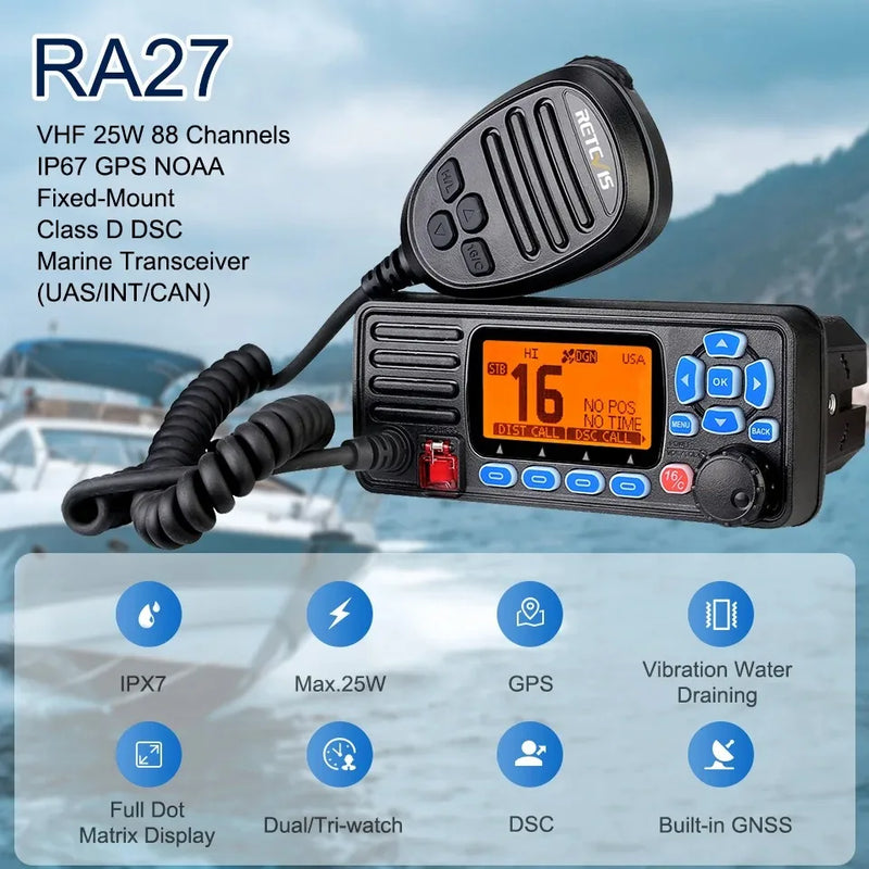 VHF Fice RA27, 25W, étanche IP67